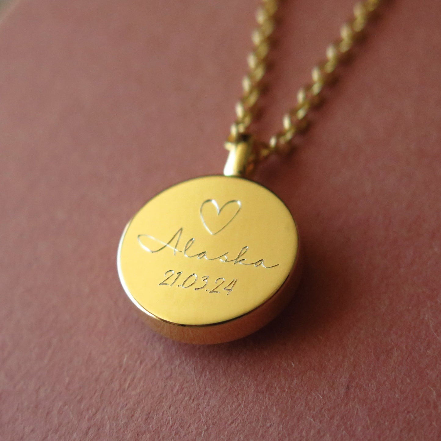 Amulett mit Asche Fassung in Silber Gold Rosé 13mm